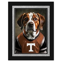 Tennessee Volunteers 12'' x 16'' Framed Dog In Jersey Print