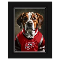 Wisconsin Badgers 12'' x 16'' Framed Dog In Jersey Print