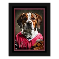 Arizona Diamondbacks 12'' x 16'' Framed Dog In Jersey Print