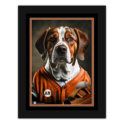 San Francisco Giants 12'' x 16'' Framed Dog In Jersey Print