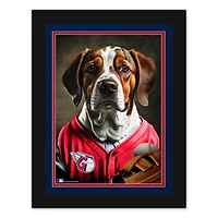 Cleveland Guardians 12'' x 16'' Framed Dog In Jersey Print