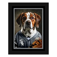 Chicago White Sox 12'' x 16'' Framed Dog In Jersey Print