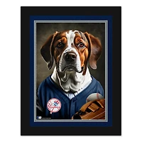New York Yankees 12'' x 16'' Framed Dog In Jersey Print
