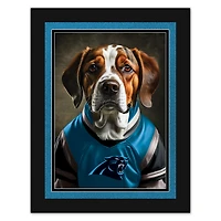Carolina Panthers 12'' x 16'' Framed Dog In Jersey Print