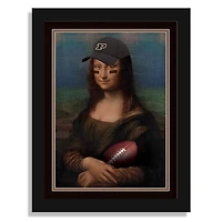 Purdue Boilermakers 12" x 16" Mona Lisa Fan Framed Fine Art Print
