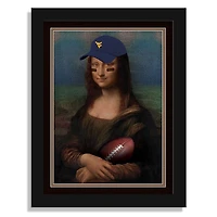 West Virginia Mountaineers 12" x 16" Mona Lisa Fan Framed Fine Art Print