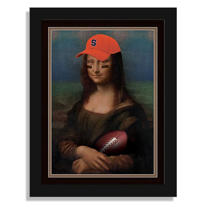 Syracuse Orange 12" x 16" Mona Lisa Fan Framed Fine Art Print
