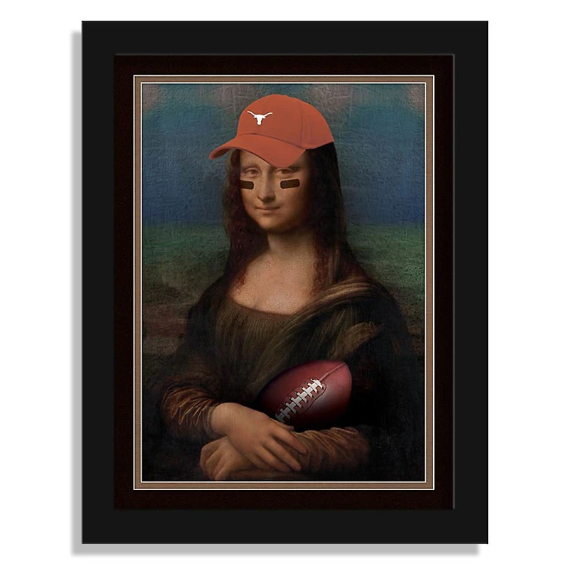 Texas Longhorns 12" x 16" Mona Lisa Fan Framed Fine Art Print