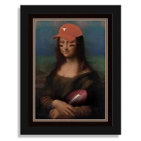 Texas Longhorns 12" x 16" Mona Lisa Fan Framed Fine Art Print