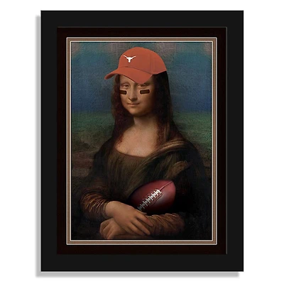 Texas Longhorns 12" x 16" Mona Lisa Fan Framed Fine Art Print
