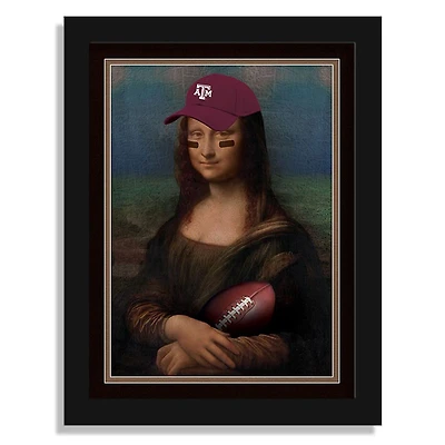 Texas A&M Aggies 12" x 16" Mona Lisa Fan Framed Fine Art Print