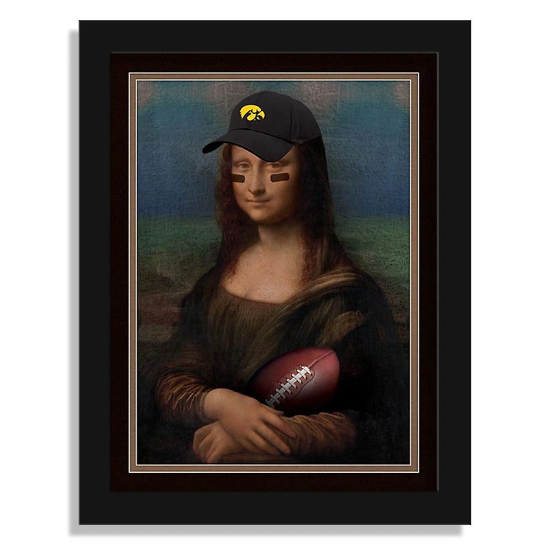 Iowa Hawkeyes 12" x 16" Mona Lisa Fan Framed Fine Art Print