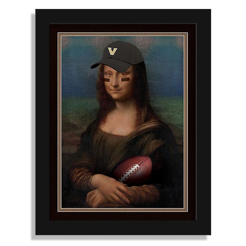 Vanderbilt Commodores 12" x 16" Mona Lisa Fan Framed Fine Art Print