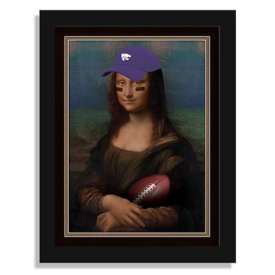 Kansas State Wildcats 12" x 16" Mona Lisa Fan Framed Fine Art Print