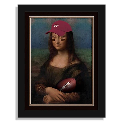 Virginia Tech Hokies 12" x 16" Mona Lisa Fan Framed Fine Art Print