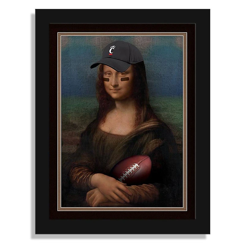 Cincinnati Bearcats 12" x 16" Mona Lisa Fan Framed Fine Art Print