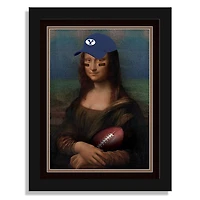 BYU Cougars 12" x 16" Mona Lisa Fan Framed Fine Art Print