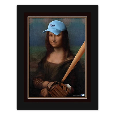 Tampa Bay Rays 12" x 16" Mona Lisa Fan Framed Fine Art Print