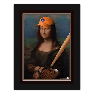 Houston Astros 12" x 16" Mona Lisa Fan Framed Fine Art Print