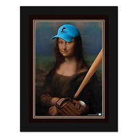 Miami Marlins 12" x 16" Mona Lisa Fan Framed Fine Art Print