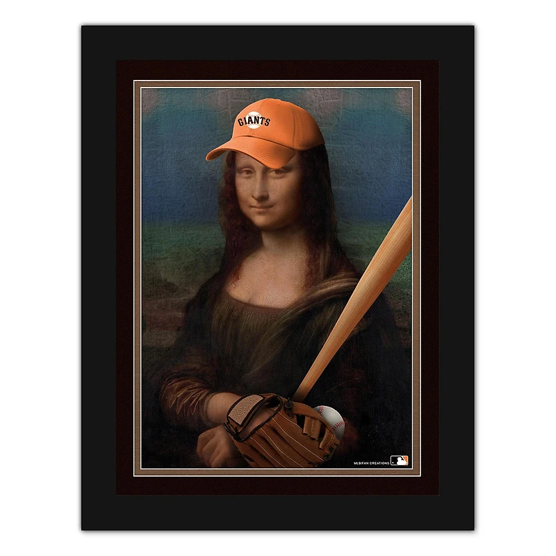San Francisco Giants 12" x 16" Mona Lisa Fan Framed Fine Art Print