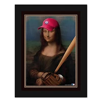 Texas Rangers 12" x 16" Mona Lisa Fan Framed Fine Art Print