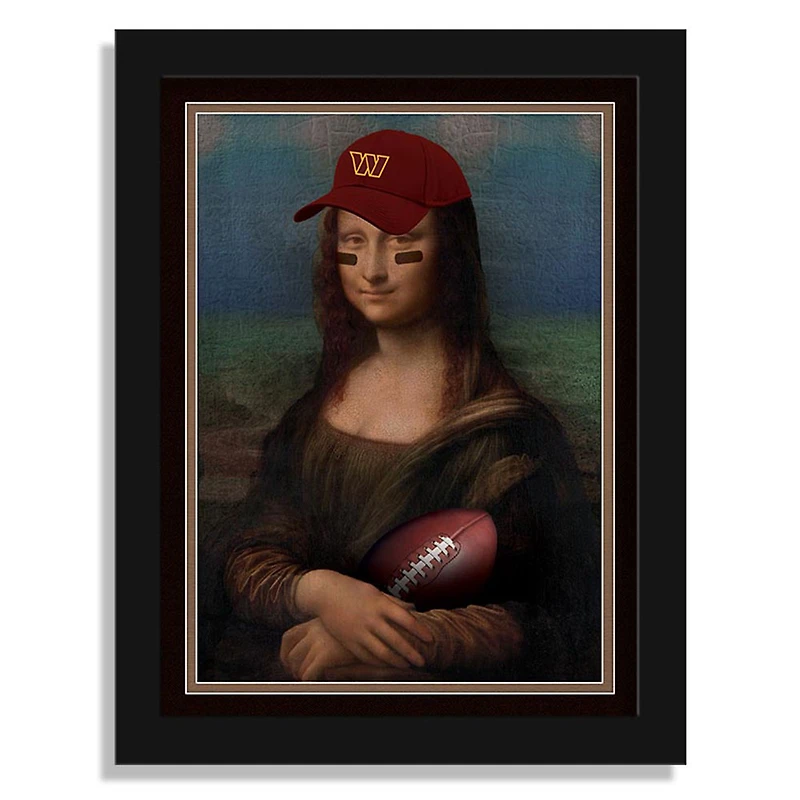 Washington Commanders 12" x 16" Mona Lisa Fan Framed Fine Art Print