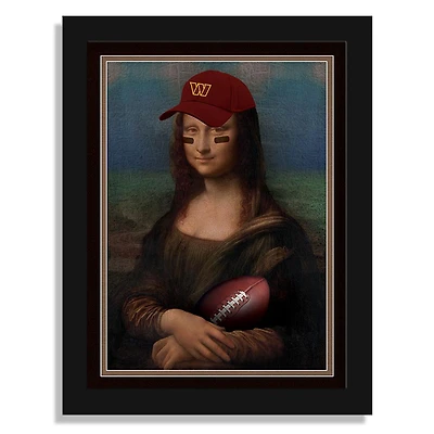 Washington Commanders 12" x 16" Mona Lisa Fan Framed Fine Art Print
