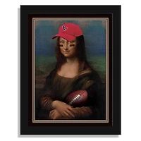 Houston Texans 12" x 16" Mona Lisa Fan Framed Fine Art Print
