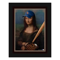 Detroit Tigers 12" x 16" Mona Lisa Fan Framed Fine Art Print