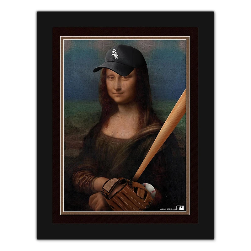 Chicago White Sox 12" x 16" Mona Lisa Fan Framed Fine Art Print