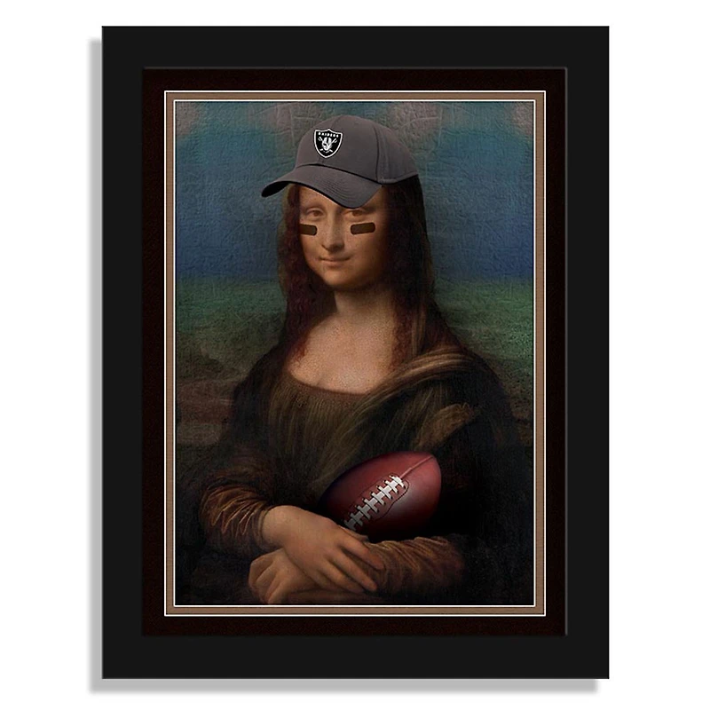Las Vegas Raiders 12" x 16" Mona Lisa Fan Framed Fine Art Print