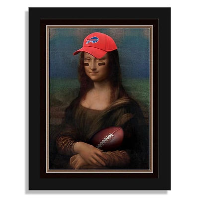 Buffalo Bills 12" x 16" Mona Lisa Fan Framed Fine Art Print
