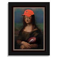 Cincinnati Bengals 12" x 16" Mona Lisa Fan Framed Fine Art Print