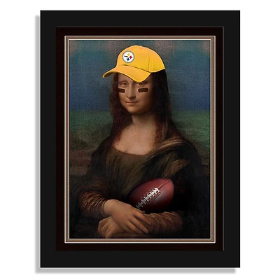 Pittsburgh Steelers 12" x 16" Mona Lisa Fan Framed Fine Art Print