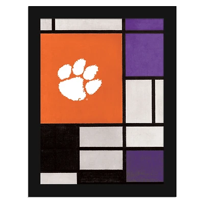Clemson Tigers 12" x 16" Team Composition Framed Fine Art Print