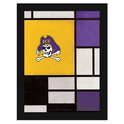 ECU Pirates 12" x 16" Team Composition Framed Fine Art Print