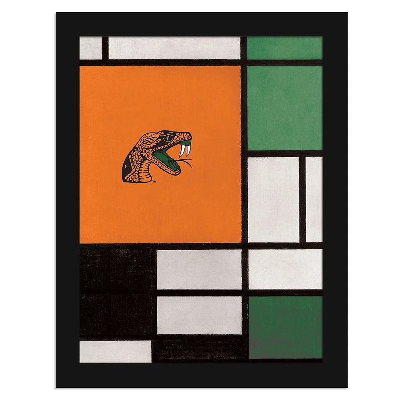 Florida A&M Rattlers 12" x 16" Team Composition Framed Fine Art Print