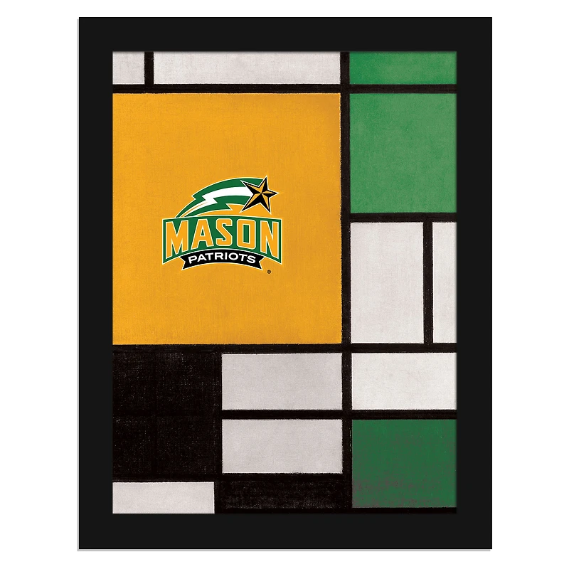 George Mason Patriots 12" x 16" Team Composition Framed Fine Art Print