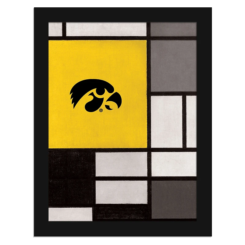Iowa Hawkeyes 12" x 16" Team Composition Framed Fine Art Print