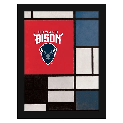Howard Bison 12" x 16" Team Composition Framed Fine Art Print