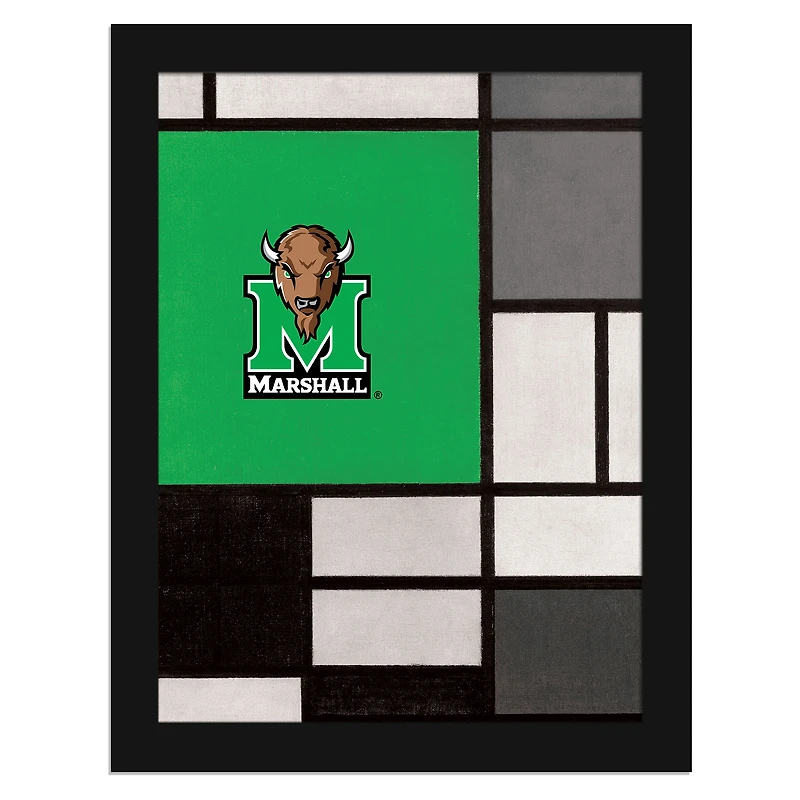 Marshall Thundering Herd 12" x 16" Team Composition Framed Fine Art Print