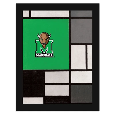Marshall Thundering Herd 12" x 16" Team Composition Framed Fine Art Print