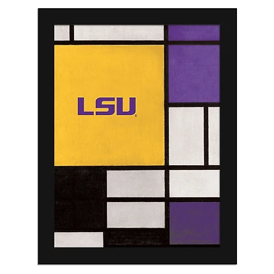 LSU Tigers 12" x 16" Team Composition Framed Fine Art Print