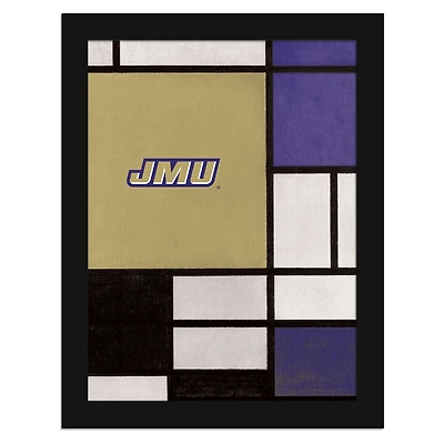 James Madison Dukes 12" x 16" Team Composition Framed Fine Art Print