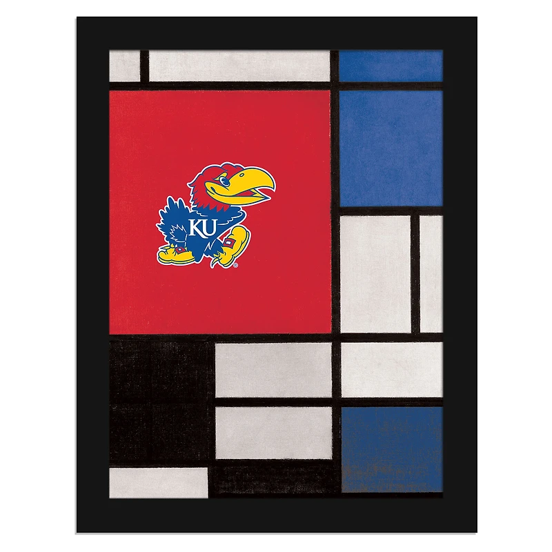 Kansas Jayhawks 12" x 16" Team Composition Framed Fine Art Print