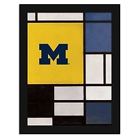 Michigan Wolverines 12" x 16" Team Composition Framed Fine Art Print