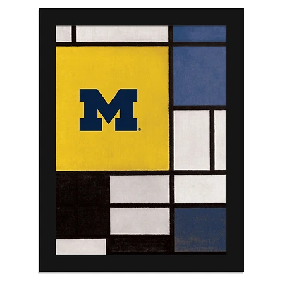 Michigan Wolverines 12" x 16" Team Composition Framed Fine Art Print