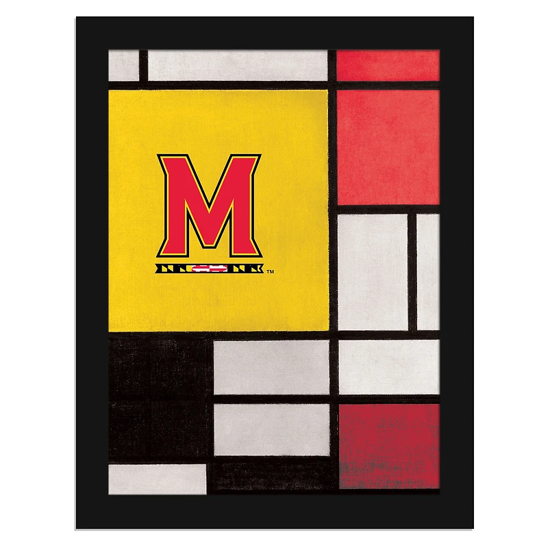 Maryland Terrapins 12" x 16" Team Composition Framed Fine Art Print
