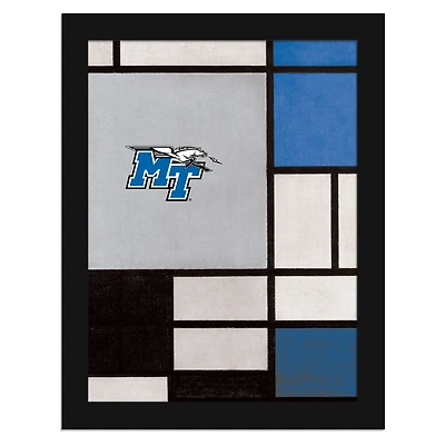 Middle Tennessee State University Lightning 12" x 16" Team Composition Framed Fine Art Print